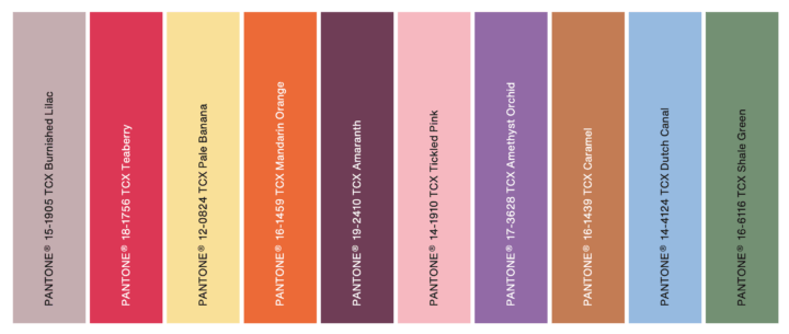 Цветовая палитра Spring/Summer 2026 по версии Pantone